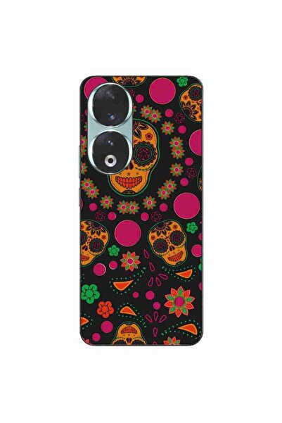 OEM Husa compatibila cu Honor 90 5G Silicon Gel Tpu Model Halloween Floral Cr...