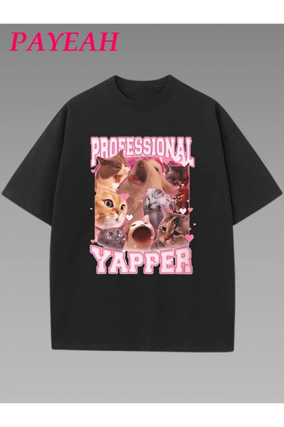 yiou trendy clothing تيشيرتات جرافيكية احترافية من Yapper بطبعات عشوائية، منا...