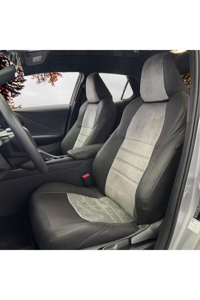 K-Design TOYOTA CHR Araca Özel Oto Koltuk Kılıfı - Tay Tüyü ve 1.Kalite Deri