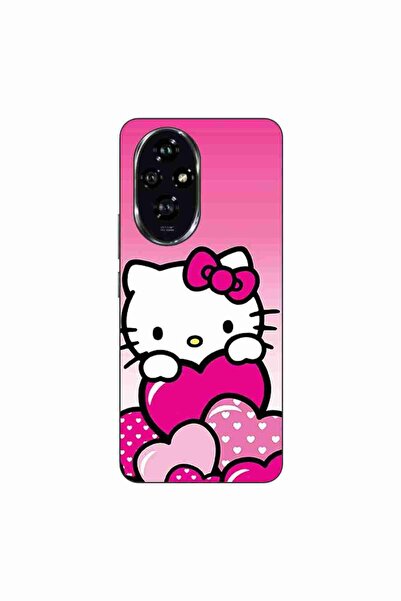 OEM Husa compatibila cu Honor 200 Silicon Gel Tpu Model Hello Kitty Pink Hearts