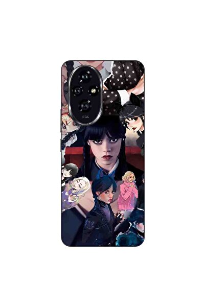 OEM Husa compatibila cu Honor 200 Silicon Gel Tpu Model Wednesday Addams Cola...