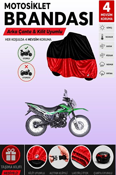Cemku Double Black Top - Red Bottom, Rear Bag Compatible Falcon Desert 277 Mo...