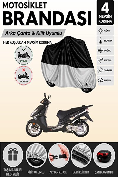 Cemku Double Black Top - Gray Bottom, Rear Bag Compatible Kanuni Rokko 150 Mo...