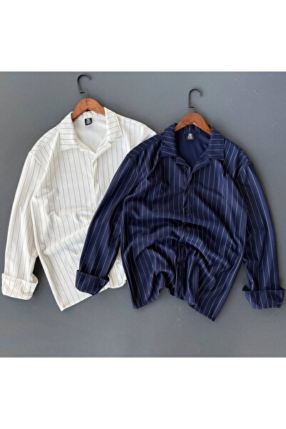 Minharir 2-Piece Striped Crepe Shirt