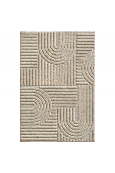 AYYILDIZ Modern 3D Art Rug beige 160 cm x 230 cm