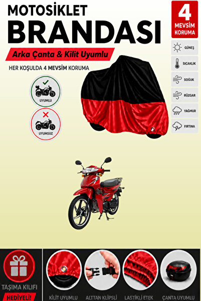 Cemku Double Black Top - Red Bottom, Rear Bag Compatible Mondial 100 Sfc Auto...