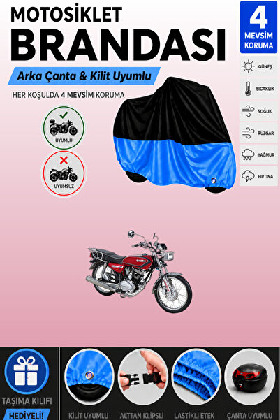 Cemku Double Black Top - Blue Bottom, Rear Bag Compatible Kuba Cheetah 50R Go...