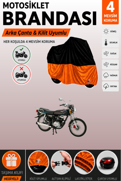 Cemku Double Black Top - Orange Bottom, Rear Bag Compatible Abush Cga 100I Mo...