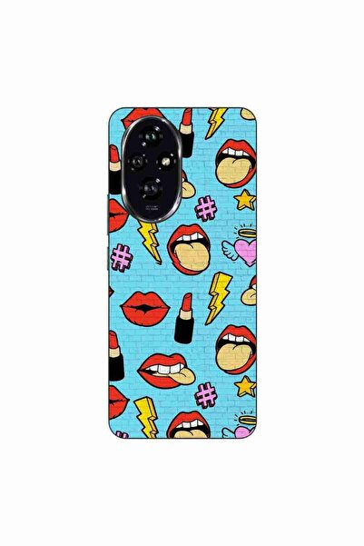 OEM Husa compatibila cu Honor 200 Silicon Gel Tpu Model Pop Art Lips