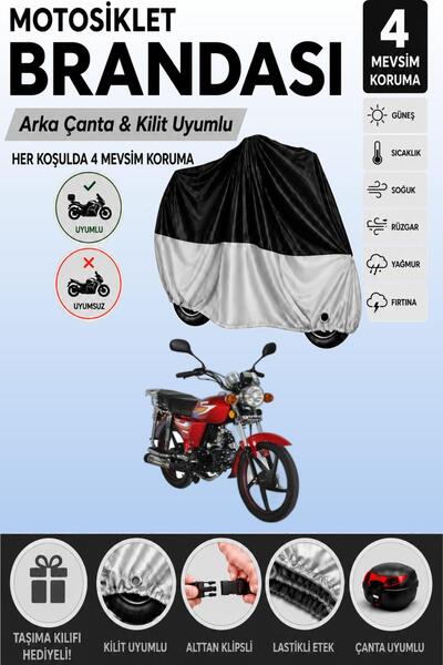 Cemku Double Black Top - Gray Bottom, Rear Bag Compatible Yuki Yk 100-B Motor...