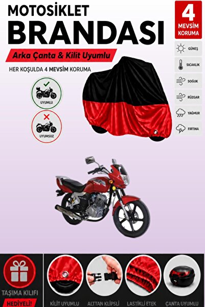 Cemku Double Black Top - Red Bottom, Rear Bag Compatible Kuba Kh150-12D Motor...