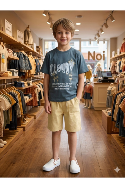 nk kids Boy's Cloudy T-Shirt 8-14 Years Green