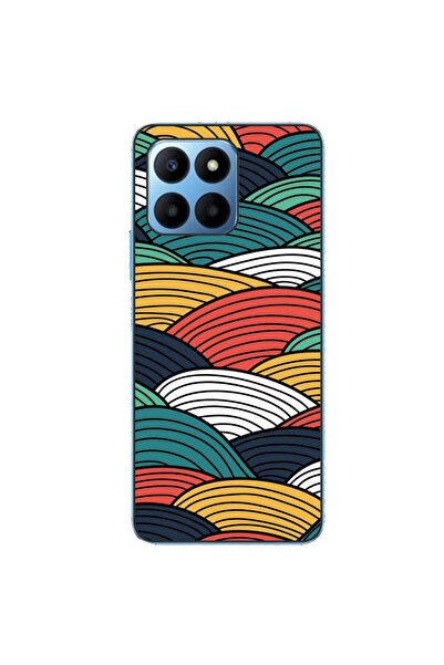 OEM Husa compatibila cu Honor X8 5G Silicon Gel Tpu Model Abstract Striped Peaks
