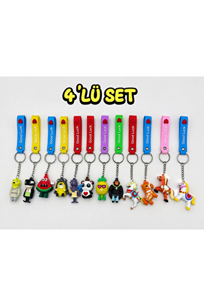 ModaYaren Set of 4 Figured Gift Keychains