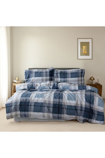 Bahar Tekstil 100% Cotton Duvet Cover Set with Checkered , Bahar Home, Carlo ...