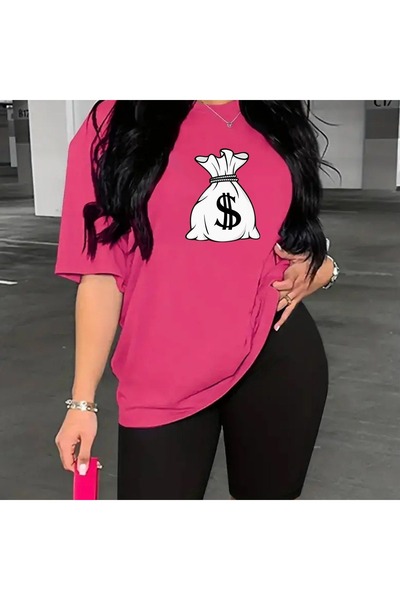 valeriae Tricou cu mânecă scurtă, croială lejeră, premium, cu imprimeu special