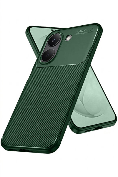 Nezih Case Poco X8 Pro Uyumlu Kamera Korumalı (Karbon Tasarım) Koruyucu Lüx S...