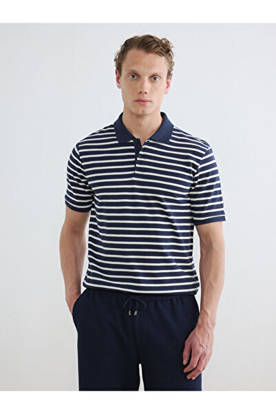 LC Waikiki RMZ GİYİM FARKİLYA Tricou bărbătesc cu guler tip Roba și dungi