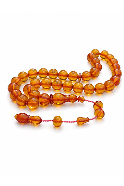 ASL Sıkma Kehribar Tesbih 12 mm Sıralı Sistem Püsküllü Usta İşçilik Hediyelik...