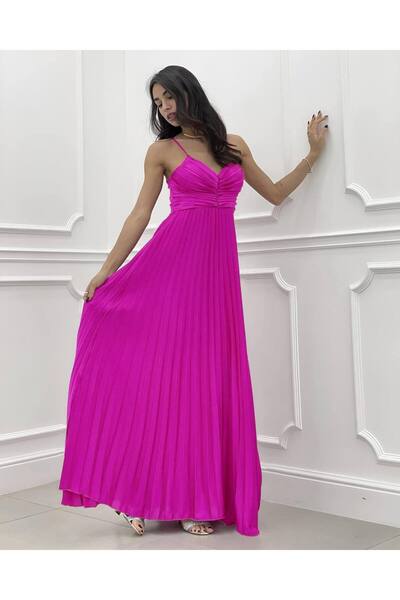 Toyska Stacy pleated satin dress, One Size
