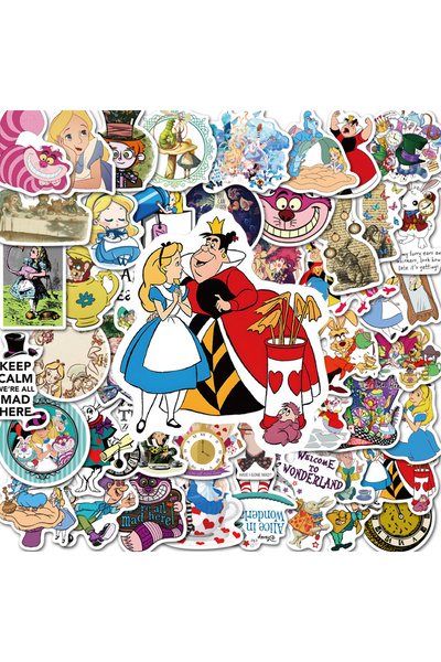 Choice1 50PCS 10/30/50pcs Disney Movie Alice in Wonderland Cartoon Stickers C...