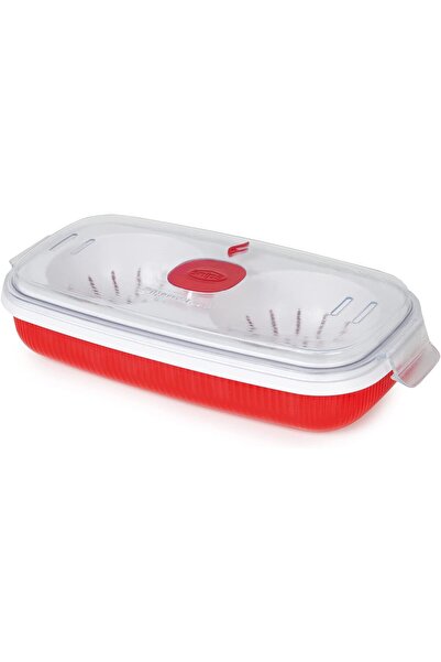 Snips Microwave Omelet and Egg Boiler Pot - 0.75 Liters, Plastic, Red