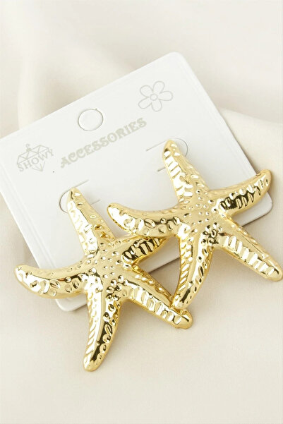 Marsilyan Nvdn- Starfish Metal Earrings Iegrs-Nvdn1