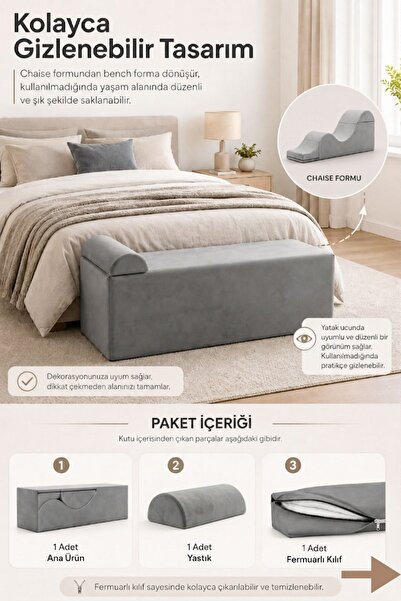 Dizanor Serenity Çok Amaçlı Dinlenme Koltuğu Katlanabilir Bench Formlu Şezlong Yetişkin Çiftler İçin Ergonomik Kamasutra Destek Minderi