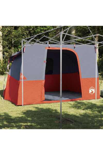 vidaxl Cort interior Gri si Portocalie 280 x 220 x 176 cm tafta