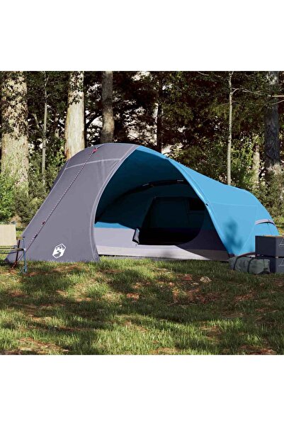 vidaxl Cort de camping cupola pentru 4 persoane, albastru, impermeabil