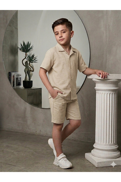 Ütk kids Sofia Linen 2-Piece Unisex Girls' and Boys' Set