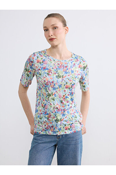 LC Waikiki Lcwaikiki Classic Mixed Floral Women's T-Shirt