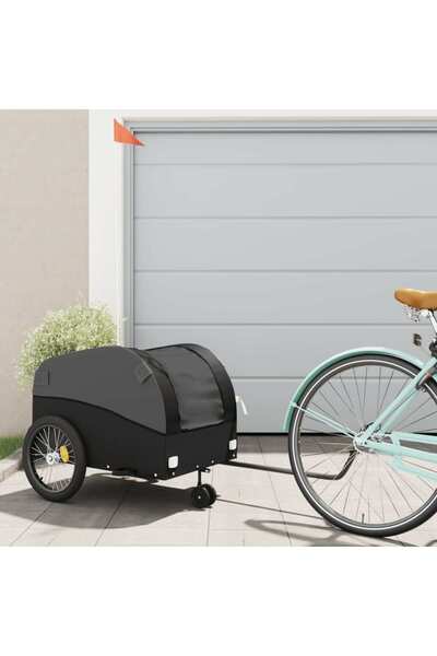 vidaxl Remorcă pentru biciclete, negru, 45 kg, fier
