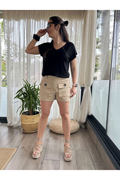 Burcu Özpıranga Forli Kargo Cep Orjinal Hasır Şort (GÖRSELLERDE ÜRÜN BEDEN ÖL...