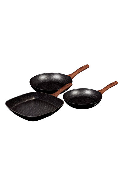 Berlinger Haus Σετ Τηγάνια 3 τεμ. καρυδί/μαύρο, Ebony Rosewood Collection BH-...