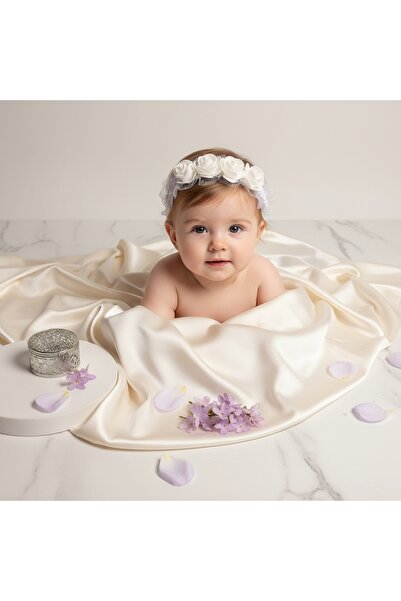 Shiklik Bentiță pentru bebeluși cu detalii florale - Accesoriu de păr model p...