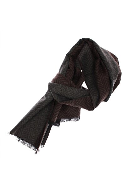 ButicCochet Eșarfă bărbătească, cașmir / pashmina, 30 x 188 cm, Gri cu maro -...