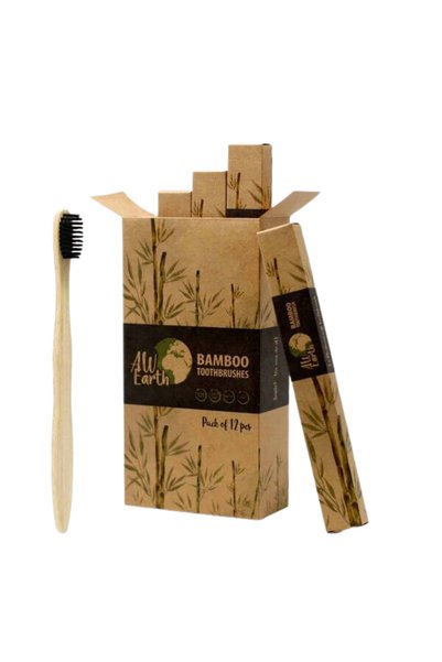 Palo Santo Periuță de dinți din bambus 19cm cu peri mediu-moi
