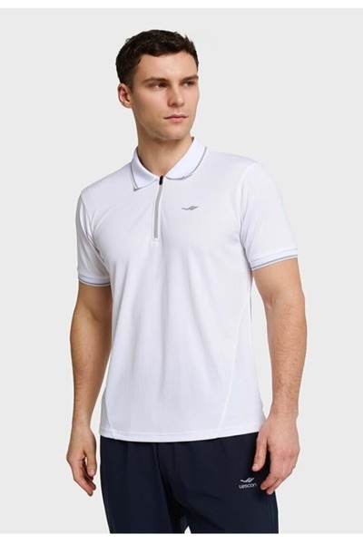 Lescon 26B-1046 Erkek Kısa Kol Polo Yaka T-Shirt - Beyaz - ST03041-Beyaz-L