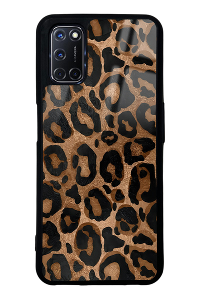 Spoyi Oppo A52 Leopar Tasarımlı Glossy Telefon Kılıfı