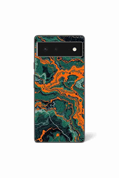 OEM Husa compatibila cu Google Pixel 6 Silicon Gel Tpu Model Soft Jade Marble
