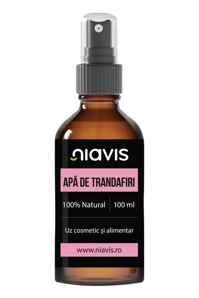 Niavis Apa de Trandafiri Pură 100ml, Tonifiant Facial , Hidratare Intensă, Sp...