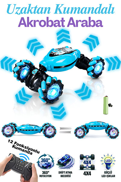 Brother Toys Uzaktan Kumandalı 12 Fonksiyonlu Şarjlı Akrobat Araba Oyuncak 28...