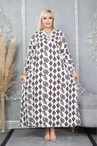 mervemoda Women's large size woven dress