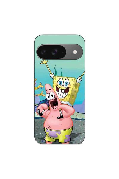 OEM Husa compatibila cu Google Pixel 9 Pro Silicon Gel Tpu Model Spongebob