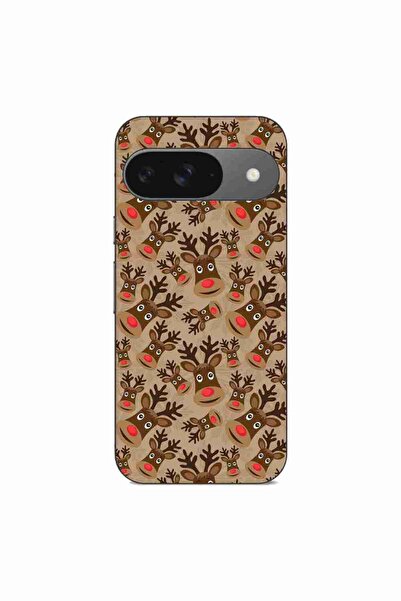 OEM Husa compatibila cu Google Pixel 9 Silicon Gel Tpu Model Craciun Rudolf P...