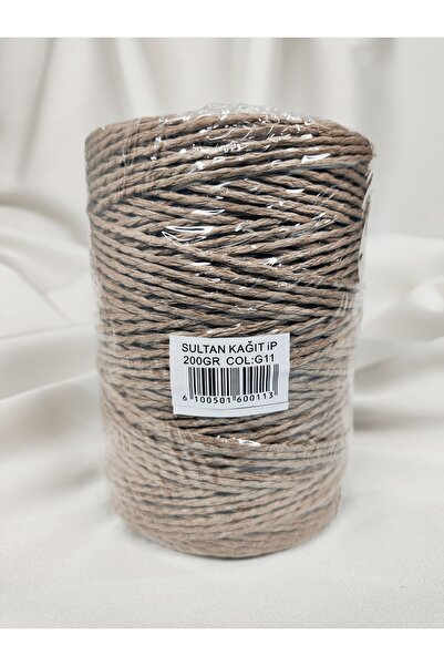 Sultan Paper Thread Hand Knitting Yarn 200Gr.-240Mt. (1 Piece) - Color: G11