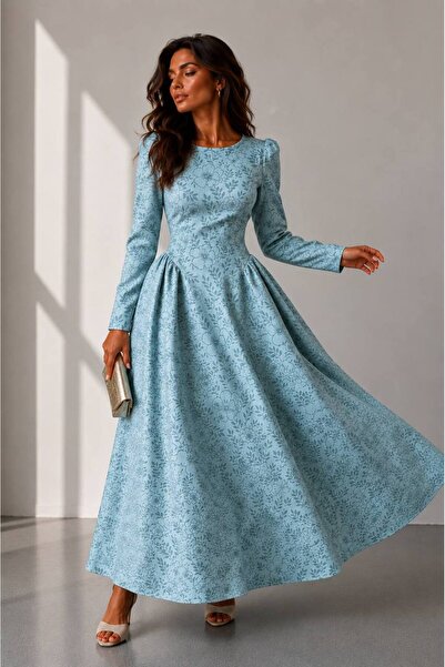 D'RECCY Women's Patterned Long Tunic Dress
