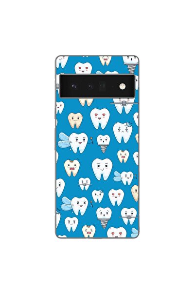 OEM Husa compatibila cu Google Pixel 6 Pro Silicon Gel Tpu Model Dentist Pattern