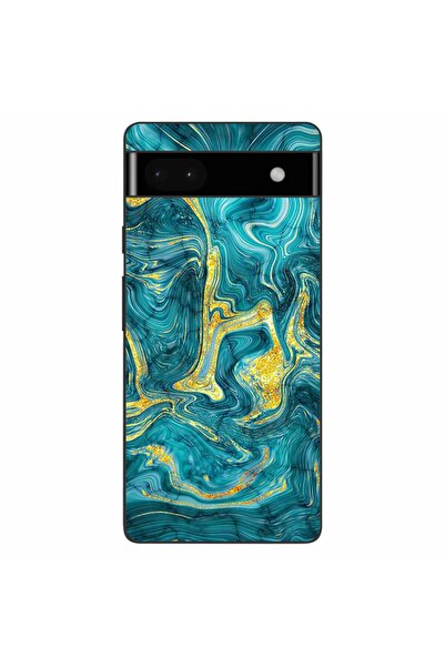 OEM Калъф, съвместим с Google Pixel 6A, силиконов гел TPU, с абстрактен десен...